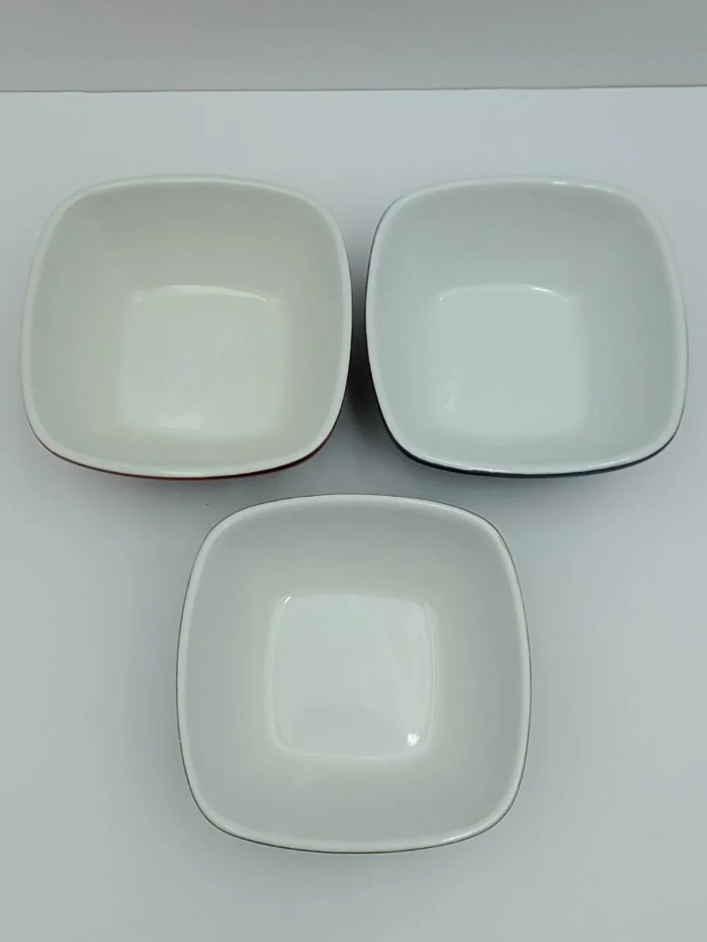 Tabletops Gallery Brasserie Red Green Purple Dessert Bowls Square Snack Bowls
